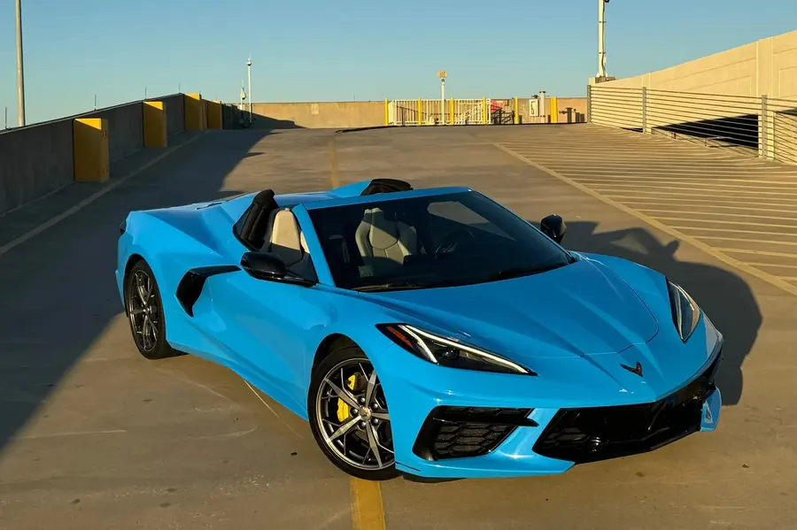 Valenci Supercars 2023 Chevrolet Corvette C8 Convertible Blue rental Tampa