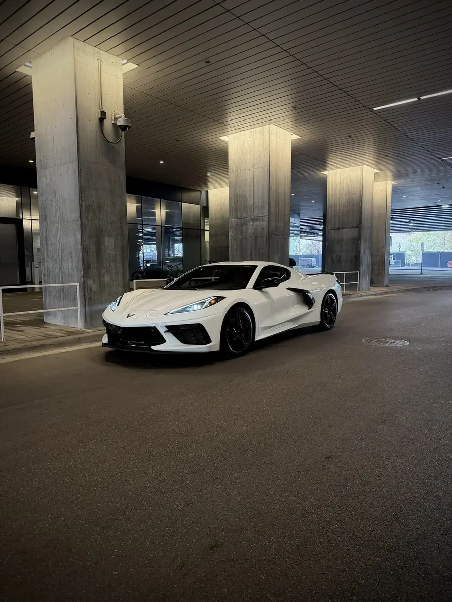 Valenci Supercars 2023 Chevrolet Corvette C8 Stingray White rental Chicago
